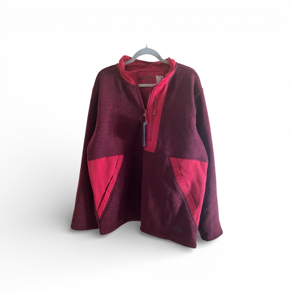 Men's Maroon Zip-Up Sweater